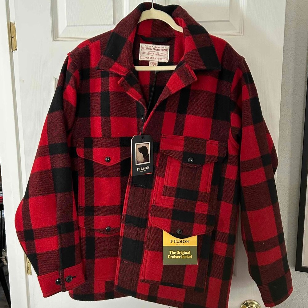 FILSON Men's Mackinaw Wool Cruiser Jacket Sz M NWT